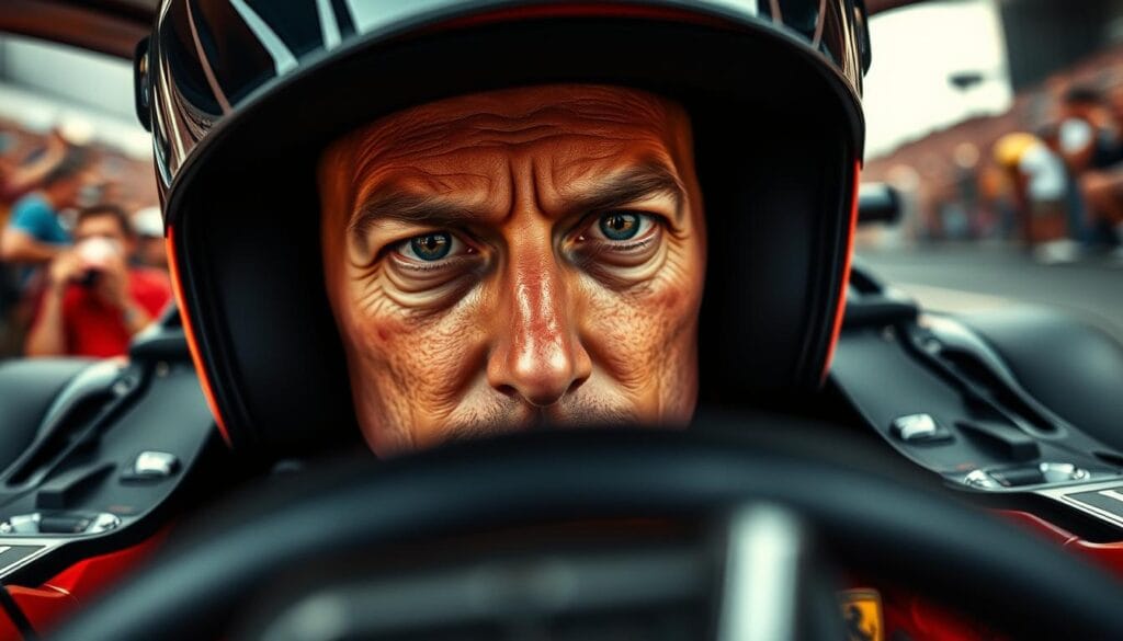 Michael schumacher Eu sempre fiquei impressionado com a carreira de um dos maiores pilotos de Fórmula 1. A biografia de Michael Schumacher mostra sua dedicação e perseverança. Desde pequeno, Schumacher se tornou um ícone do automobilismo. Sua história é cheia de inspiração. Ela mostra o que é ser um campeão. Explorando a vida e a carreira de Schumacher, aprendemos sobre seu sucesso na Fórmula 1. Pontos Principais Biografia de um dos maiores pilotos de Fórmula 1. Legado duradouro no automobilismo. Jornada inspiradora de dedicação e perseverança. Ícone do esporte automobilístico. Carreira marcada por conquistas notáveis. A Vida Antes da Fama Michael Schumacher sempre quis pilotar. Ele nasceu em Hürth, na Alemanha. Desde pequeno, ele adorava as corridas. Infância e primeiros contatos com o automobilismo Aos 4 anos, Michael começou a pilotar kart. Seu pai, Rolf Schumacher, deu o primeiro kart. Assim, ele começou a competir em corridas de kart. Formação e categorias de base Schumacher ganhou muitos títulos em karting. Seu talento e dedicação chamaram a atenção de equipes. Ele passou para monopostos, como a Fórmula König e a Fórmula 3. Essa experiência o preparou para a Fórmula 1. Ele estava pronto para os grandes desafios. Michael Schumacher: A Ascensão de uma Lenda Michael Schumacher entrou na Fórmula 1 pela Jordan. Esse momento foi crucial para ele. Começou uma jornada cheia de conquistas e desafios. Os primeiros passos na Fórmula 1 com a Jordan Em 1991, Schumacher estreou na Fórmula 1 pela Jordan. Foi no Grande Prêmio da Bélgica. Embora sua passagem pela Jordan tenha sido curta, foi essencial para seu crescimento como piloto. Sua performance chamou a atenção do chefe da Benetton, Flavio Briatore. Ele o contratou ainda em 1991. Os anos de desenvolvimento na Benetton A mudança para a Benetton foi um ponto de virada para Schumacher. Foi lá que ele mostrou seu verdadeiro potencial. Ele conquistou suas primeiras vitórias e títulos. Os primeiros títulos mundiais Em 1994, Schumacher ganhou seu primeiro título mundial pela Benetton. Mostrou sua habilidade e determinação. Em 1995, ele ganhou outro título, solidificando sua posição como um dos melhores pilotos. O estilo de pilotagem que impressionou o mundo O estilo de pilotagem de Schumacher era preciso e técnico. Ele sabia tirar o máximo do carro. Muitas vezes, ele superava a concorrência em performance. Ano Equipe Posição no Campeonato 1991 Jordan/Benetton 14º 1994 Benetton 1º 1995 Benetton 1º A Era Dourada na Ferrari Quando Michael Schumacher se juntou à Ferrari em 1996, muitos não imaginavam o que viria. A Ferrari, uma equipe histórica, não ganhava títulos de pilotos desde 1979. Schumacher mudou isso com sua determinação e habilidade. A reconstrução da equipe italiana A chegada de Schumacher trouxe mudanças importantes para a Ferrari. A equipe começou a se melhorar, focando em ser mais competitiva. A contratação de técnicos experientes e novas estratégias foram essenciais. Uma das mudanças cruciais foi a modernização da infraestrutura. Isso incluía carros mais rápidos e melhor gestão de corridas. Essas mudanças ajudaram a equipe a crescer e a Schumacher a brilhar. A parceria histórica com Jean Todt e Ross Brawn A parceria de Schumacher com Jean Todt e Ross Brawn foi fundamental para o sucesso da Ferrari. Todt e Brawn trouxeram experiência e inovação. Eles complementaram a habilidade de Schumacher. Jean Todt trouxe estratégia e visão de longo prazo. Ross Brawn foi essencial para o desenvolvimento de carros rápidos. A sinergia entre Schumacher, Todt e Brawn foi uma das mais bem-sucedidas da Fórmula 1. Os cinco títulos consecutivos que mudaram a história Entre 2000 e 2004, Schumacher ganhou cinco títulos mundiais consecutivos. Esses títulos estabeleceram um novo padrão na Fórmula 1. Eles marcaram o retorno da Ferrari à glória e consolidaram o legado de Schumacher. "A conquista desses títulos foi um testemunho da dedicação e do trabalho árduo de toda a equipe Ferrari." A era dourada de Schumacher na Ferrari foi marcada por talento, inovação e trabalho em equipe. Ela deixou uma marca indelével na história da Fórmula 1. Recordes e Conquistas Impressionantes Michael Schumacher teve uma carreira incrível. Ele estabeleceu recordes que ainda são difíceis de superar. Sua habilidade e conquistas mudaram o esporte. Os sete títulos mundiais Michael Schumacher é um dos pilotos mais bem-sucedidos da Fórmula 1. Ele ganhou sete títulos mundiais. Esses títulos foram o resultado de anos de trabalho árduo e paixão pelo esporte. Ele ganhou títulos mundiais em diferentes equipes. Isso mostra sua habilidade de se adaptar e liderar equipes. Sua versatilidade é um testemunho de sua excelência. Estatísticas que definem uma era As estatísticas de Michael Schumacher são impressionantes. Elas mostram sua dominância na Fórmula 1. Vamos ver algumas dessas estatísticas notáveis. Vitórias, poles e pódios Schumacher teve 91 vitórias em Grandes Prêmios. Isso o coloca entre os pilotos mais vitoriosos. Ele também teve 68 poles e subiu ao pódio 155 vezes. Isso mostra sua habilidade em qualificação e corrida. Recordes que resistem ao tempo Muitos dos recordes de Schumacher ainda estão intactos. Sua habilidade de extrair o máximo de seu carro e equipe foi fundamental. Esses recordes são um desafio para os pilotos de hoje. Estatística Valor Descrição Vitórias 91 Número total de vitórias em Grandes Prêmios Poles 68 Número total de poles conquistadas Pódios 155 Número total de vezes que subiu ao pódio Como destaca Bernie Ecclestone, ex-chefe da Fórmula 1, "Michael Schumacher foi um piloto excepcional que elevou o padrão do esporte." "Michael foi um dos maiores pilotos da história da Fórmula 1. Sua dedicação e paixão pelo esporte são uma inspiração para todos os envolvidos no automobilismo." O Estilo de Pilotagem Único Michael Schumacher uniu técnica e mentalidade vencedora na Fórmula1. Seu estilo de pilotagem era uma mistura de habilidade natural e dedicação. Técnica e precisão nas pistas Michael Schumacher era famoso por sua técnica apurada e precisão. Ele sabia muito bem os limites do carro e de si mesmo. Isso ajudava muito em suas corridas. Sua habilidade em frear tardiamente e acelerar cedo era incrível. Isso lhe dava vantagem sobre os outros pilotos. A mentalidade vencedora e a preparação física Michael Schumacher também era conhecido por sua mentalidade vencedora. Ele tinha uma grande determinação e vontade de vencer. Isso o motivava a melhorar sempre. A preparação física era muito importante para ele. Schumacher sabia que o corpo era essencial para pilotar um carro de Fórmula1. Por isso, ele se dedicava muito ao condicionamento físico. Momentos Controversos da Carreira A carreira de Michael Schumacher foi muito bem-sucedida, mas enfrentou controvérsias. Ele foi um dos maiores pilotos da Fórmula 1. Suas disputas e polêmicas marcaram sua trajetória. As disputas com Damon Hill e Jacques Villeneuve Dois momentos controversos envolveram Schumacher com Damon Hill e Jacques Villeneuve. A rivalidade com Hill na Benetton em 1994 foi muito intensa. Isso culminou em uma colisão no Grande Prêmio da Austrália, que decidiu o título. Disputa acirrada pelo título de 1994 Controvérsia no Grande Prêmio da Austrália Rivalidade com Jacques Villeneuve em 1997 Críticas e polêmicas que dividiram opiniões Schumacher também enfrentou críticas por suas táticas de corrida. Polêmicas incluíram: Manobras consideradas agressivas durante as corridas Controvérsias sobre a flexibilidade dos regulamentos técnicos Discussões sobre o impacto de suas ações no esporte Esses momentos são parte do legado complexo de Michael Schumacher na Fórmula 1. A Primeira Aposentadoria e o Retorno Michael Schumacher surpreendeu o mundo da Fórmula 1 ao anunciar sua primeira aposentadoria em 2006. Essa decisão marcou o fim de uma era na carreira do piloto alemão. Ele havia conquistado inúmeros títulos e recordes. Os motivos da pausa na carreira A decisão de Schumacher de se aposentar pela primeira vez foi influenciada por vários fatores. Incluiu a idade e o desejo de passar mais tempo com a família. A Fórmula 1 estava passando por mudanças significativas. Schumacher sentiu que era o momento certo para uma pausa. O retorno pela Mercedes e os últimos anos nas pistas Após três anos de aposentadoria, Michael Schumacher retornou à Fórmula 1 pela equipe Mercedes em 2010. Embora não tenha alcançado o mesmo nível de sucesso de sua primeira passagem, Schumacher continuou a pilotar com dedicação. Ele fez isso até sua segunda aposentadoria em 2012. A Influência de Schumacher no Brasil No Brasil, Michael Schumacher é muito ligado à rivalidade com Ayrton Senna. Eles são dois dos maiores nomes da Fórmula 1. Essa rivalidade foi mais que uma disputa por títulos. Foi uma época emocionante para os fãs de automobilismo no Brasil. A Rivalidade Respeitosa com Senna A rivalidade entre Michael Schumacher e Ayrton Senna é lendária. Ela teve um grande impacto no automobilismo. Embora Senna seja um ícone brasileiro, a competitividade e o respeito mútuo entre eles são muito falados. Isso é por especialistas e fãs. Essa rivalidade respeitosa fez a Fórmula 1 crescer. Ela inspirou uma geração de pilotos. O Impacto no Automobilismo Brasileiro O legado de Michael Schumacher no Brasil é muito grande. Ele influenciou o automobilismo brasileiro de muitas maneiras. Muitos pilotos brasileiros cresceram admirando Schumacher e Senna. A presença deles na Fórmula 1 inspirou uma nova geração de corredores. A paixão pelo automobilismo no Brasil foi alimentada pela carreira de Schumacher. Seus feitos inspiraram muitos. A Família de Michael Schumacher A família de Michael Schumacher é muito importante para ele. Ele sempre quis manter sua vida pessoal longe dos olhos do público. Mas, sabemos um pouco sobre sua família e como ela ajudou sua carreira. A esposa Corinna e o casamento duradouro Michael Schumacher se casou com Corinna Betsch em 1995. Eles têm dois filhos juntos. Corinna é vista como o grande apoio para o sucesso de Schumacher. Elas estiveram juntas em tudo, desde o início da carreira de Schumacher. Ela sempre o apoiou emocionalmente e ajudou a manter a família unida. O casamento de Michael e Corinna é muito especial. Eles enfrentaram muitos desafios juntos. Eles construíram uma vida forte e cheia de amor. Os filhos Mick e Gina-Maria Mick e Gina-Maria são os filhos de Michael e Corinna. Mick é um piloto de automobilismo, seguindo os passos do pai. Gina-Maria prefere manter um perfil mais baixo, mas é muito importante para Schumacher. Nome Data de Nascimento Profissão Mick Schumacher 22 de março de 1999 Piloto de Automobilismo Gina-Maria Schumacher 20 de maio de 1997 - O Trágico Acidente nos Alpes Em 29 de dezembro de 2013, Michael Schumacher teve um acidente de esqui nos Alpes franceses. Esse acidente mudou sua vida para sempre. Ele estava de férias com sua família em Méribel, uma estância de esqui. A notícia do acidente chocou muitos. Fãs e colegas de profissão se preocuparam e mostraram apoio. O dia que mudou tudo O dia começou como qualquer outro dia de esqui. Mas, durante uma descida, Schumacher perdeu o controle. Ele caiu e bateu a cabeça em uma rocha, sem capacete. As lesões de Schumacher só foram entendidas mais tarde. Ele foi levado para o hospital em Grenoble. A família manteve um perfil discreto, mas logo ficou claro que Schumacher estava muito mal. O impacto inicial e os primeiros tratamentos O impacto do acidente foi imediato e profundo. A equipe médica em Grenoble trabalhou para estabilizar Schumacher. Ele foi colocado em coma induzido por causa das lesões cerebrais. Os primeiros tratamentos visavam reduzir o inchaço cerebral. Eles também queriam controlar as complicações do trauma. A família de Schumacher, incluindo sua esposa Corinna, ficou ao seu lado. Ela lidou com a incerteza sobre seu estado de saúde. A notícia do acidente e do estado de saúde de Schumacher gerou uma comoção global. Muitos mostraram apoio e enviaram mensagens de recuperação. O Estado de Saúde Atual Desde o trágico acidente nos Alpes, a saúde de Michael Schumacher tem sido muito especulada. A família de Michael Schumacher tem mantido sua privacidade em relação ao seu estado de saúde atual. Isso gera ainda mais especulação e interesse. Privacidade da Família A família Schumacher, especialmente sua esposa Corinna, tem sido muito reservada. Ela não fala muito sobre a saúde de Michael. Essa privacidade é respeitada pela maioria dos meios de comunicação. O que se Sabe Embora a família não divulgue detalhes, sabe-se que Michael está sob cuidados médicos intensivos. Alguns relatos indicam que ele está melhorando. Mas a falta de informações oficiais mantém o mistério. Ano Evento Condição de Saúde 2013 Acidente de esqui nos Alpes Trauma craniano grave 2020 Relatos de melhoria Sinais de recuperação A situação de Michael Schumacher continua a ser um tema delicado. A falta de informações concretas mantém a especulação. Mas é importante respeitar a privacidade da família. O Legado de Michael Schumacher no Automobilismo Michael Schumacher mudou o mundo do automobilismo. Ele mostrou que é possível alcançar grandes coisas com dedicação e perseverança. Muitos jovens querem seguir seus passos. A Influência nas Novas Gerações de Pilotos Para muitos pilotos novatos, Schumacher é um ícone. Eles querem ser como ele, com sua técnica e mentalidade de vencedor. Sua capacidade de crescer e se adaptar é um exemplo para todos. Schumacher também inspirou muitos fãs. Eles cresceram vendo suas corridas e admirando suas habilidades. Isso ajudou a fazer a Fórmula 1 mais popular em todo o mundo. Projetos e Fundações Beneficentes Michael Schumacher fez muito mais do que correr. Ele também ajudou pessoas por meio de suas causas sociais. Seu trabalho filantrópico é muito importante. A Fundação Michael Schumacher apoia educação e saúde. Isso mostra o compromisso de Schumacher com o bem-estar das pessoas. Veja alguns dos projetos que a fundação apoia: Projeto Descrição Impacto Educação para Crianças Programas educacionais para crianças carentes Melhoria nas taxas de alfabetização Saúde Comunitária Iniciativas de saúde pública em comunidades desfavorecidas Aumento do acesso a cuidados de saúde Mick Schumacher: Seguindo os Passos do Pai Mick Schumacher tem o desafio de brilhar na Fórmula 1. Ele é filho de Michael Schumacher, um grande piloto. Mick quer mostrar seu talento e deixar sua marca no esporte. A Carreira do Filho na Fórmula 1 Mick começou na Fórmula 1 na equipe Haas. Ele enfrentou desafios, mas mostrou que tem potencial. Sua habilidade de se adaptar e aprender com erros é importante. A tabela abaixo resume a performance de Mick Schumacher em sua primeira temporada na Fórmula 1: Temporada Equipe Corridas Pontos 2021 Haas 22 0 2022 Haas 20 12 As Comparações Inevitáveis com o Legado Paterno Mick enfrenta a pressão de viver ao nível do pai. Michael Schumacher ganhou sete títulos mundiais. No entanto, Mick busca desenvolver seu próprio estilo. A comparação com o pai é inevitável, mas Mick foca em sua própria jornada. Ele quer contribuir para o crescimento da Fórmula 1. O Legado Eterno de Michael Schumacher Michael Schumacher é um dos maiores pilotos da Fórmula1. Sua história é de dedicação, talento e perseverança. Ele ganhou sete títulos mundiais e estabeleceu recordes que duraram anos. Suas conquistas não são apenas em corridas. Ele inspirou muitos pilotos e criou uma nova geração. Seu trabalho é admirado em todo o mundo, motivando novos talentos. A família de Michael, incluindo seu filho Mick, ajuda a manter seu legado vivo. Mick compete na Fórmula1, mostrando que a paixão e o talento podem ser passados de geração em geração. Refletir sobre Michael Schumacher mostra o grande impacto que ele teve no automobilismo. Seu nome é sinônimo de excelência e determinação. Ele continua a inspirar campeões e fãs do esporte. FAQ Qual é o legado de Michael Schumacher no automobilismo? Michael Schumacher deixou um legado profundo. Ele influenciou muitos pilotos novos. Seu impacto no automobilismo mundial é grande. Como Michael Schumacher começou sua carreira na Fórmula1? Ele começou na Jordan. Esses primeiros passos foram essenciais para se tornar um ícone. Quais são alguns dos recordes de Michael Schumacher na Fórmula1? Ele tem muitos recordes. Incluem sete títulos mundiais e muitas vitórias. Muitos ainda são recordes. Como foi o acidente de esqui de Michael Schumacher nos Alpes? O acidente foi trágico. Ele sofreu lesões graves. A recuperação foi longa. Qual é o estado de saúde atual de Michael Schumacher? Sua saúde é mantida em segredo. Mas, sabe-se que ele ainda está se recuperando. Como Mick Schumacher está seguindo os passos do pai na Fórmula1? Mick compete na Fórmula1. Ele busca deixar sua marca, como o pai. Qual foi a influência de Michael Schumacher no Brasil? Ele teve grande influência no Brasil. Sua rivalidade com Ayrton Senna é lembrada. Seu impacto no automobilismo brasileiro é marcante. Quais são alguns dos projetos e fundações beneficentes apoiados por Michael Schumacher? Ele apoia vários projetos beneficentes. Isso mostra seu compromisso com causas sociais.